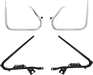 Drag Specialties - Saddlebag Support Brackets - Chrome - 09-13FLT - Saddlebag Supports - 21058