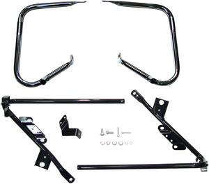 Drag Specialties - Saddlebag Support Brackets - Black - 09-13FLT - Saddlebag Supports - 21058B