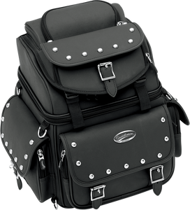 Saddlemen - Sissy Bar Bag - BR1800EXS Combination Backrest, Backseat, and Sissy Bar Bag - 3515-0119 Saddlemen - Sissy Bar Bag - BR1800EXS Combination Backrest, Backseat, and Sissy Bar Bag - 3515-0119