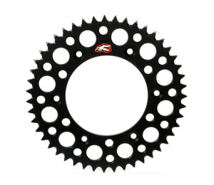 Renthal - Renthal Rear Ultralight Sprocket Black Grooved 48t - 154U-520-48GRBK