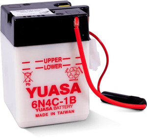 Yuasa - Conventional 6n4c-1b 6 Volt Battery - YUAM26C4B