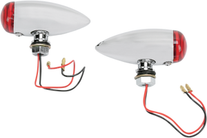 Drag Specialties - Bullet LED Marker Lights - Smooth - Red - Chrome Marker Lights  Marker Light - 20-6589SRLED Drag Specialties - Bullet LED Marker Lights - Smooth - Red - Chrome Marker Lights  Marker Light - 20-6589SRLED