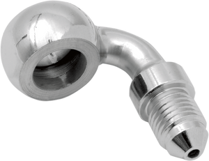 Drag Specialties - Banjo Fitting - 3/8" - 90° - Chrome Steel Banjo Fitting - 151