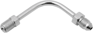 Drag Specialties - #3 Male Fitting - 3/8-24 Inverted Flare - 90° - Long - Chrome Steel Inverted Flare - 283 Drag Specialties - #3 Male Fitting - 3/8-24 Inverted Flare - 90° - Long - Chrome Steel Inverted Flare - 283