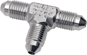 Drag Specialties - #3 Male Fitting - Tee Adapter - Chrome Steel Brake Line Fitting - 298
