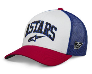 Alpinestars - Dunker Trucker Hat White/red/blue - 1214-81717-2372-OS Alpinestars - Dunker Trucker Hat White/red/blue - 1214-81717-2372-OS