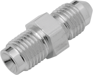Drag Specialties - #3 Male Fitting - 3/8" Inverted Flare - Straight - Chrome Steel Brake Line Fitting - 396