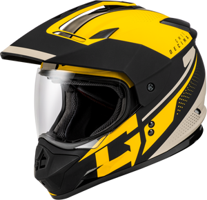 Gmax - Gm-11 Decima Helmet Matte Black/yellow/grey Md - A11161225 Gmax - Gm-11 Decima Helmet Matte Black/yellow/grey Md - A11161225