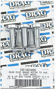 Drag Specialties - Cast Rear Rotor Bolt Kit - '92-'17 - Disc Brake Hub Mounting Kit - MK307