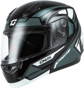 Gmax - Md-04 Sector Helmet Black/silver Lg - M1043366