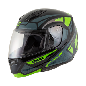 Gmax - Md-04 Sector Helmet Black/grn/wht 3x - M1043779