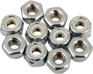 Drag Specialties - Nuts - Nylon - Chrome - 10-32 - Replacement Insert Nuts - MPB272
