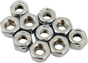 Drag Specialties - Nuts - Nylon - Chrome - 1/4"-28 - Replacement Insert Nuts - MPB274