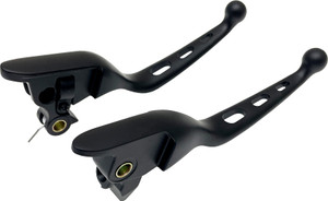 Harddrive - Tri-hole Lever Set Black Flt `21-up Cbl Clutch - 53845