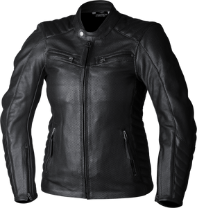Rst - Ladies Roadster Air Ce Jacket Black Leather Lg - 103538BLK-14