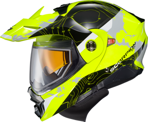 Scorpion Exo - Exo-at960 Cold Weather Helmet Topographic Hi-vis Sm (dual) - 96-1053-SD