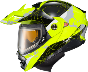 Scorpion Exo - Exo-at960 Cold Weather Helmet Topographic Hi-vis Md (electr - 96-1054-EC