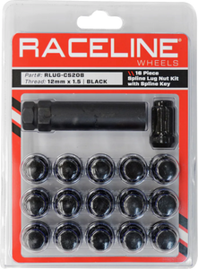 Raceline Wheels - 16pk 12x1.5 Spline Blk Cs Pack - RLUG-CS20B Raceline Wheels - 16pk 12x1.5 Spline Blk Cs Pack - RLUG-CS20B