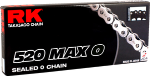 Rk - Chain 520max-o X 120 Black/chrome - 520MAXO-120-BC