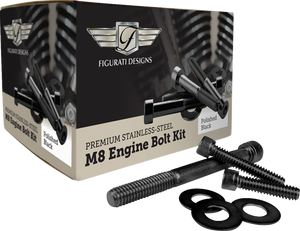 Figurati Designs - Bolt Kit Engine M8 Touring 2017-2024 Black Ss - FD100-M8 BOLT-BLK Figurati Designs - Bolt Kit Engine M8 Touring 2017-2024 Black Ss - FD100-M8 BOLT-BLK