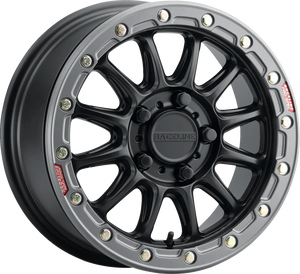 Raceline Wheels - Wheel Alpha Blk W/gm Ring 15x7 5x114.3 +25 - A14BG-57012+25 Raceline Wheels - Wheel Alpha Blk W/gm Ring 15x7 5x114.3 +25 - A14BG-57012+25