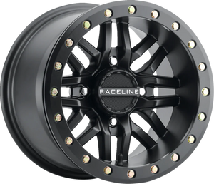 Raceline Wheels - Wheel Bl Ryno Blk W/blk Ring 15x10 4x137 (5+5) - A91B-51037-55