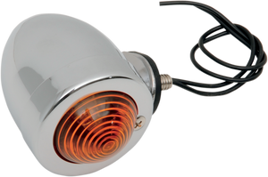Drag Specialties - Bullet Light with Mount - Dual Filament - Amber Lens - Bullet Marker Lights  Marker Light - 162052-BC207