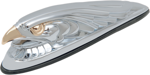 Drag Specialties - Eagle Head with Lights - Gold Eyes - Small - Chrome - Eagle Head Front Fender Ornament - 91-6608-BC312