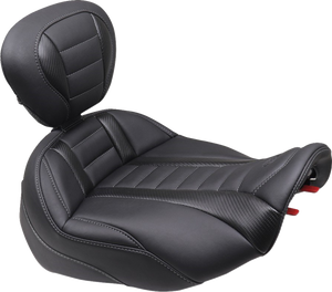 Mustang - Seat Deluxe Touring Solo W/ Dbr Gun Metal Thread - 89401GM Mustang - Seat Deluxe Touring Solo W/ Dbr Gun Metal Thread - 89401GM