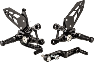 Gilles Tooling - Rearsets Mue2 Suz Blk - MUE2-S01-B