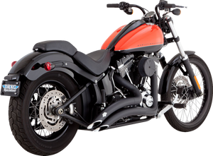 Vance & Hines - Exhaust Big Radius Matte Blk 86-09 Softail - 46079