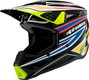 Alpinestars - Sm3 Youth Wurx Helmet Blk/ylw Fluo/blue/red  Ys - 8302025-1574-YS