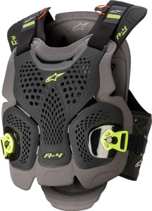 Alpinestars - A-4 Max Chest Protector Blk/anth/fluo Ylw Xs/sm - 6701520-1155-XS/S Alpinestars - A-4 Max Chest Protector Blk/anth/fluo Ylw Xs/sm - 6701520-1155-XS/S