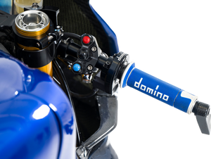 Domino Racing - A450 Road Racing Grips Blue/white Pair - A45041C4648B7-0