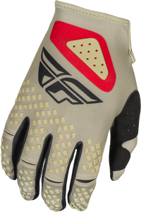 Fly Racing - Kinetic Sym Gloves Light Grey/red/black 2x - 378-4102X