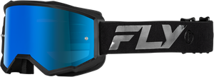 Fly Racing - Zone Goggle Black/black W/ Sky Blue Mirror/smoke Lens - 37-51525