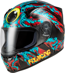 Fly Racing - Revolt Space Creep Helmet Light Blue/black/red Lg - 73-8387L