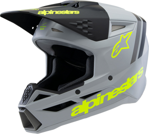 Alpinestars - Helmet Youth S-m3 Radium Gy/blk/yel Fluo Matt Ece06/dot Yl - 8301825-9510-YL