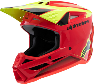 Alpinestars - Helmet Youth S-m3 Fray Rd/yel Fluo/blk Gloss Ece06/dot Ys - 8301625-3051-YS