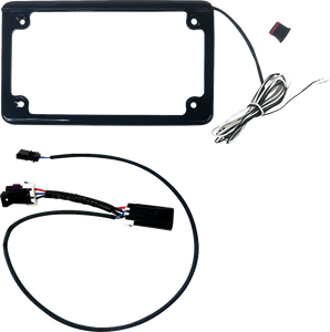 Custom Dynamics - Frame License Plate Canam Mav Gloss Black - CD-LPF-MAVX3