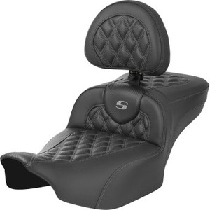 Saddlemen - Seat Roadsofa Ls Cf Ext Rch W/br Grey Stitch - 823-07-207B2 Saddlemen - Seat Roadsofa Ls Cf Ext Rch W/br Grey Stitch - 823-07-207B2