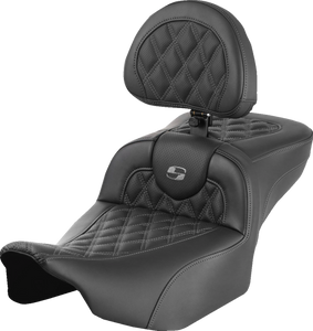 Saddlemen - Seat Roadsofa Ls Ext Rch W/br Grey Stitch - 823-07-184B2 Saddlemen - Seat Roadsofa Ls Ext Rch W/br Grey Stitch - 823-07-184B2
