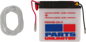 Parts Unlimited - Conventional Battery - Conventional Battery - 6N4B-2A-3 Parts Unlimited - Conventional Battery - Conventional Battery - 6N4B-2A-3