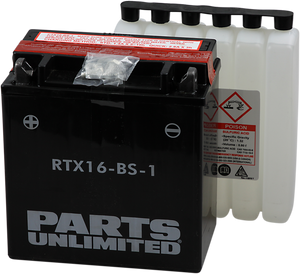 Parts Unlimited - AGM Battery - YTX16-BS-1   .8 L - AGM Maintenance-Free Battery - CTX16-BS-1