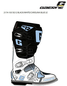 Gaerne - Sg12 Le Boots Blk/wht/carolina Blue Sz 10 - 2174-103-44,5 Gaerne - Sg12 Le Boots Blk/wht/carolina Blue Sz 10 - 2174-103-44,5