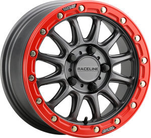 Raceline Wheels - Wheel Alpha Gm W/ Red Ring 15x7 4x156 +10mm - A14GR-57056+10 Raceline Wheels - Wheel Alpha Gm W/ Red Ring 15x7 4x156 +10mm - A14GR-57056+10
