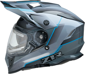 Z1r - Range Helmet - Bladestorm - Gray/Black/Blue - Small - Range Bladestorm Snow Electric Helmet - 0101-14060