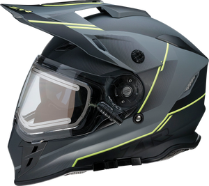 Z1r - Range Helmet - Bladestorm - Gray/Black/Hi-Viz Yellow - Medium - Range Bladestorm Snow Electric Helmet - 0101-14067