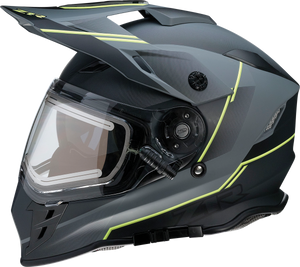 Z1r - Range Helmet - Bladestorm - Gray/Black/Hi-Viz Yellow - XL - Range Bladestorm Snow Electric Helmet - 0101-14069