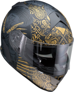 Z1r - Warrant Helmet - Sombrero - Black/Gold - XS - Warrant Sombrero Helmet - 0101-14170
